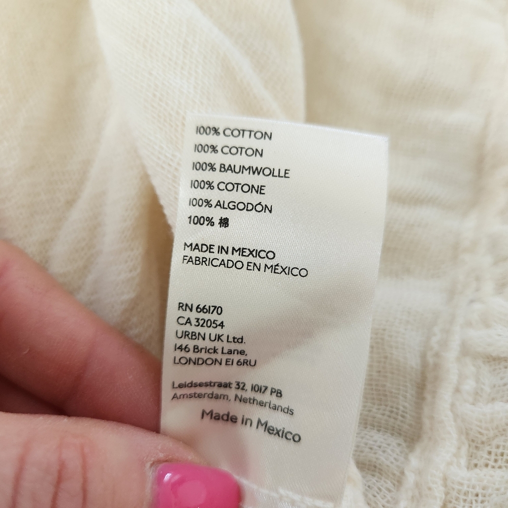 Free People Jen's Pirate Booty Casablanca Ruffle Duster Natural Ivory Size XS/S - Picture 11 of 16